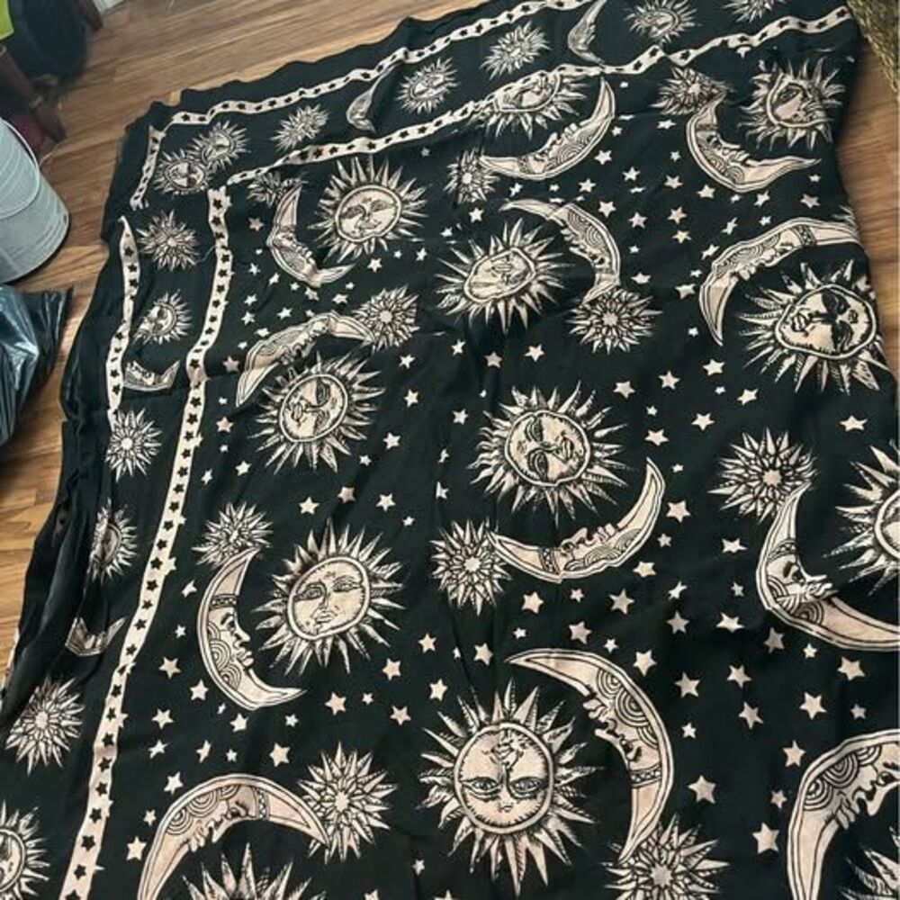 Celestial Sun and Moon Cotton Tapestry - Full Size
